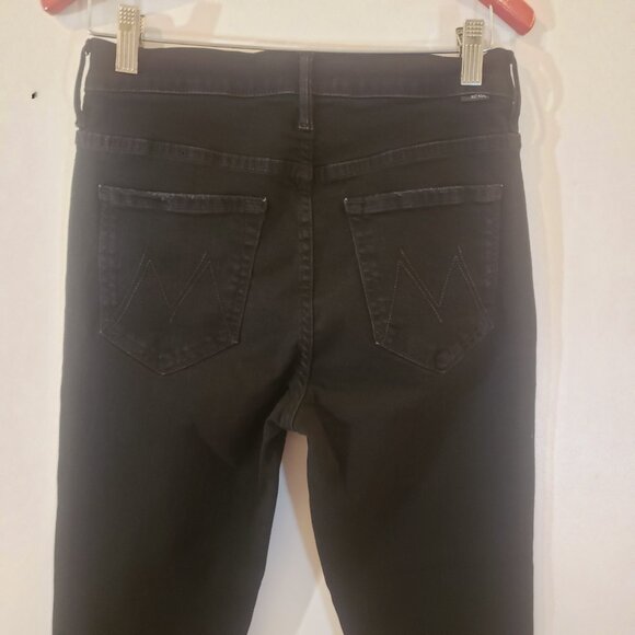 MOTHER Insider Crop Step Black Fray Jeans - Picture 11 of 16